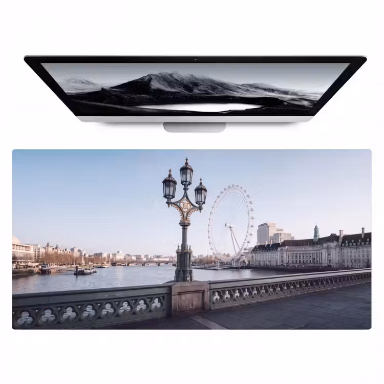 Bureau onderlegger - Reuzenrad - Londen - Stad - Architectuur - Brug — 1