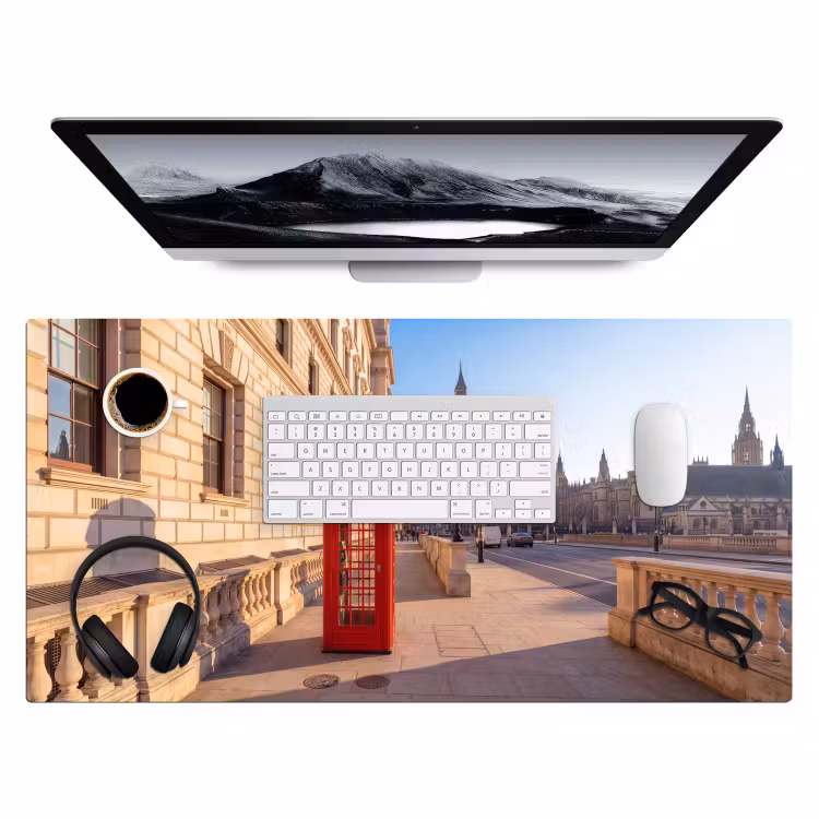 Bureau onderlegger - Telefooncel - Rood - Londen - Stad - Architectuur — 4