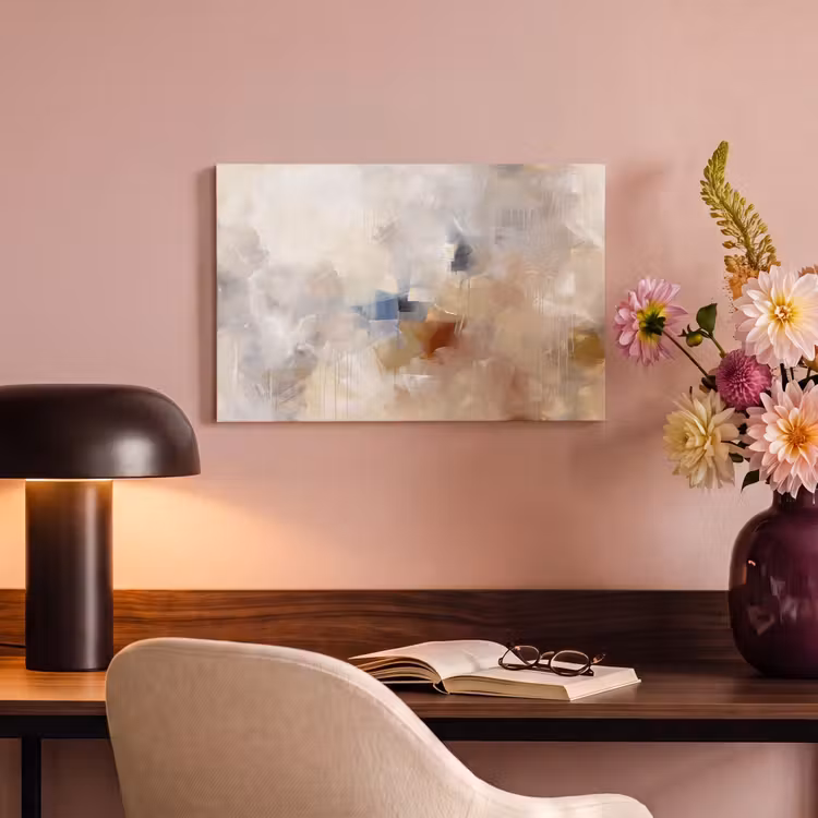 Canvas schilderij - Abstract - Borstelstreken - Modern - Beige - Kunst — 3