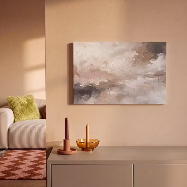 Canvas schilderij - Abstract - Textuur - Kunst - Modern - Beige — 1