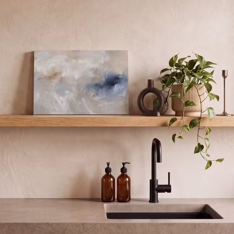 Canvas schilderij - Abstract - Wolken - Sfeer - Modern - Beige — 2