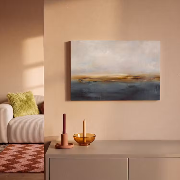 Canvas schilderij - Abstract - Horizon - Water - Modern - Beige — 1