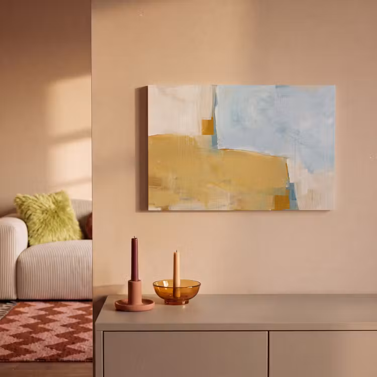Canvas schilderij - Abstract - Kleuren - Kunst - Modern - Blauw — 1