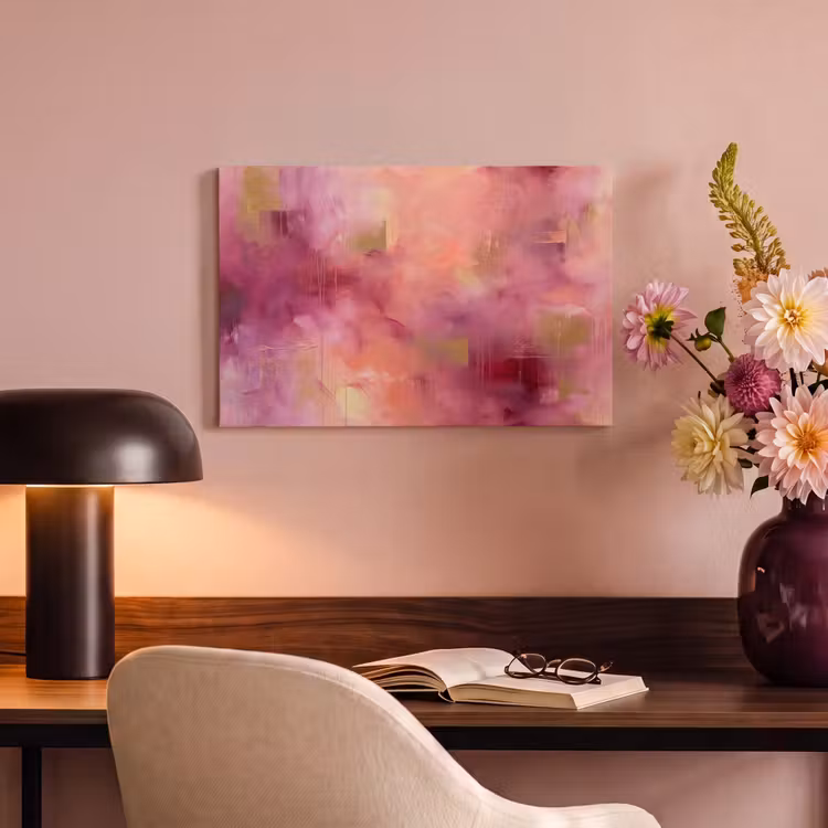 Canvas schilderij - Abstract - Kleuren - Modern - Roze - Paars — 3