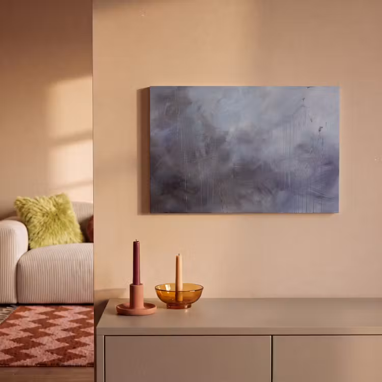 Canvas schilderij - Abstract - Kwaststreken - Modern - Kunst - Grijs — 1