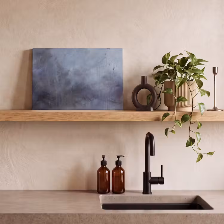 Canvas schilderij - Abstract - Kwaststreken - Modern - Kunst - Grijs — 2