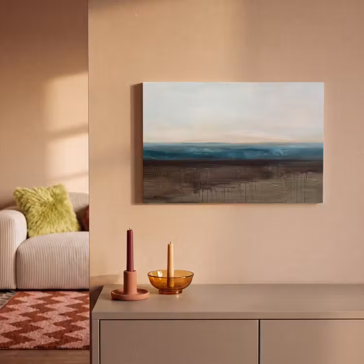 Canvas schilderij - Abstract - Landschap - Horizon - Blauw - Modern — 1