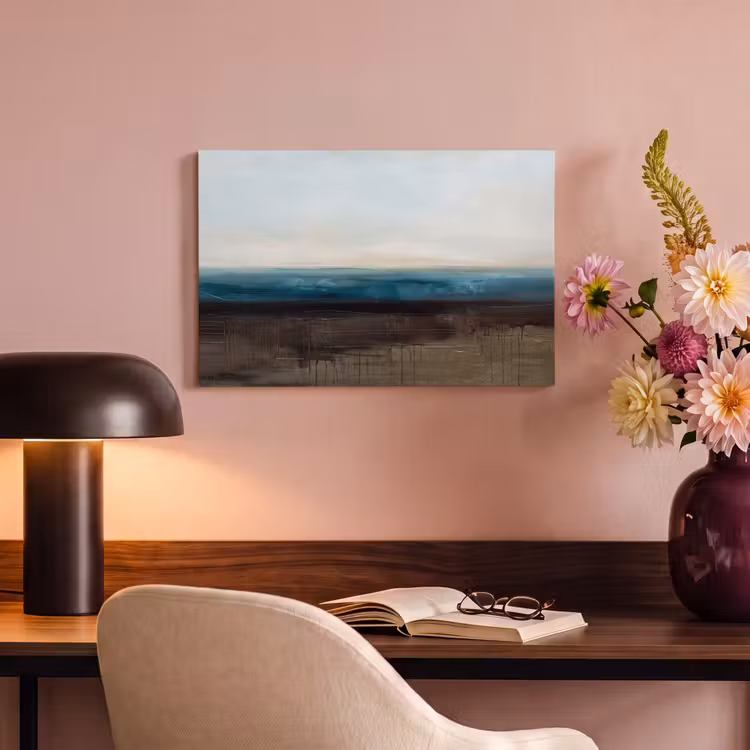 Canvas schilderij - Abstract - Landschap - Horizon - Blauw - Modern — 3