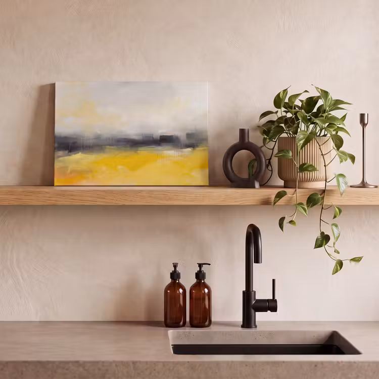 Canvas schilderij - Abstract - Landschap - Modern - Geel — 2