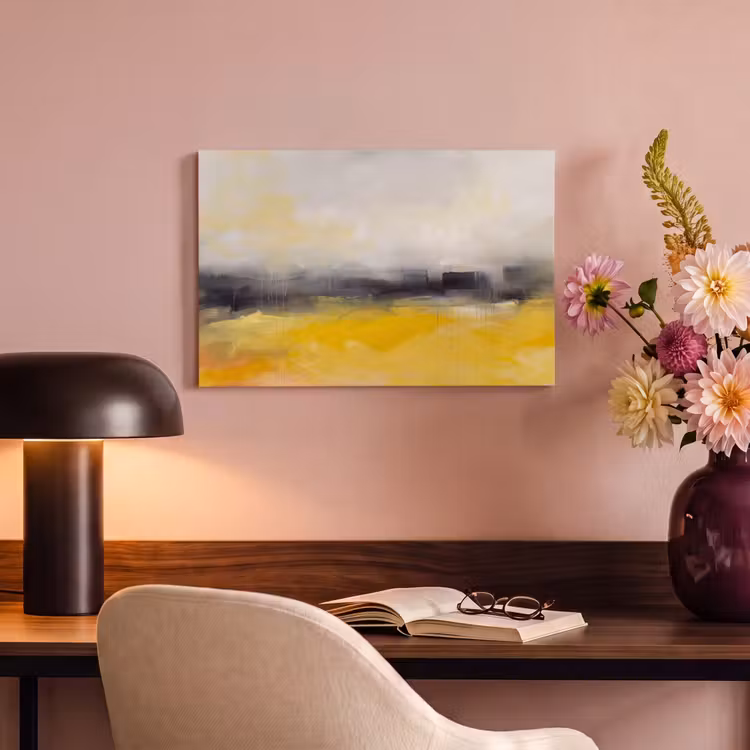 Canvas schilderij - Abstract - Landschap - Modern - Geel — 3