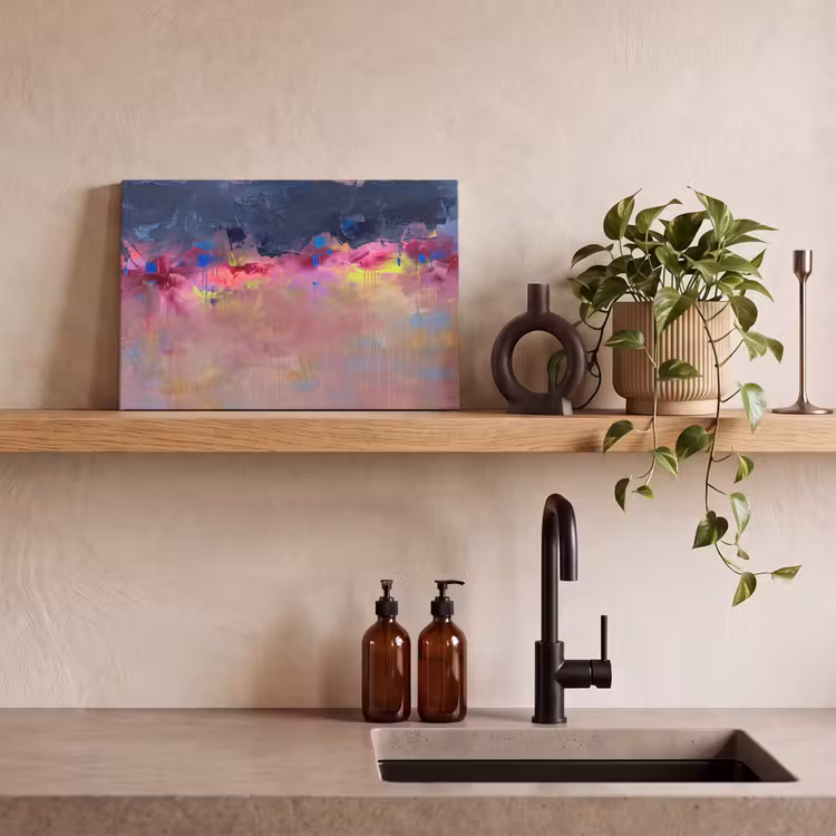 Canvas schilderij - Abstract - Textuur - Kleuren - Modern - Roze — 2