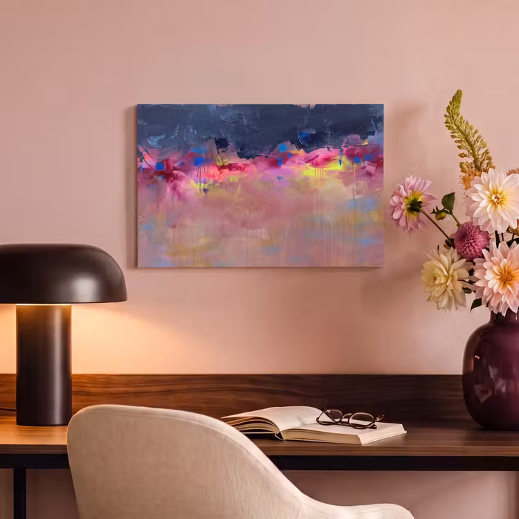 Canvas schilderij - Abstract - Textuur - Kleuren - Modern - Roze — 3