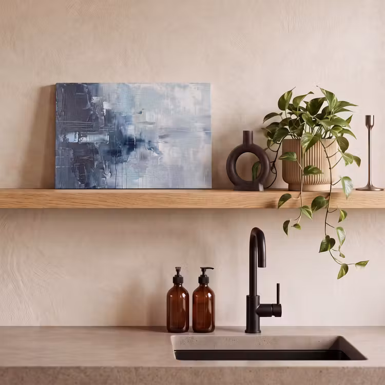 Canvas schilderij - Abstract - Textuur - Kunst - Modern - Blauw — 2