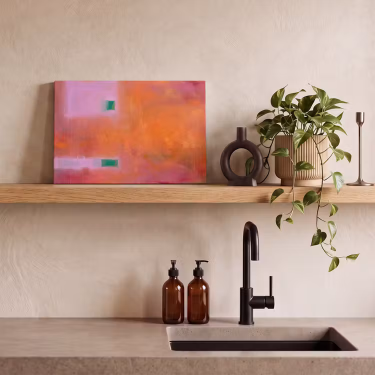 Canvas schilderij - Abstract - Vlakken - Kunst - Modern - Oranje — 2