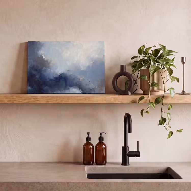 Canvas schilderij - Abstract - Wolken - Modern - Blauw - Kunst — 2