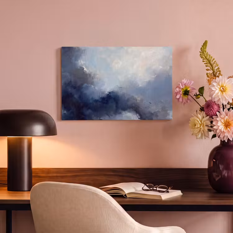 Canvas schilderij - Abstract - Wolken - Modern - Blauw - Kunst — 3