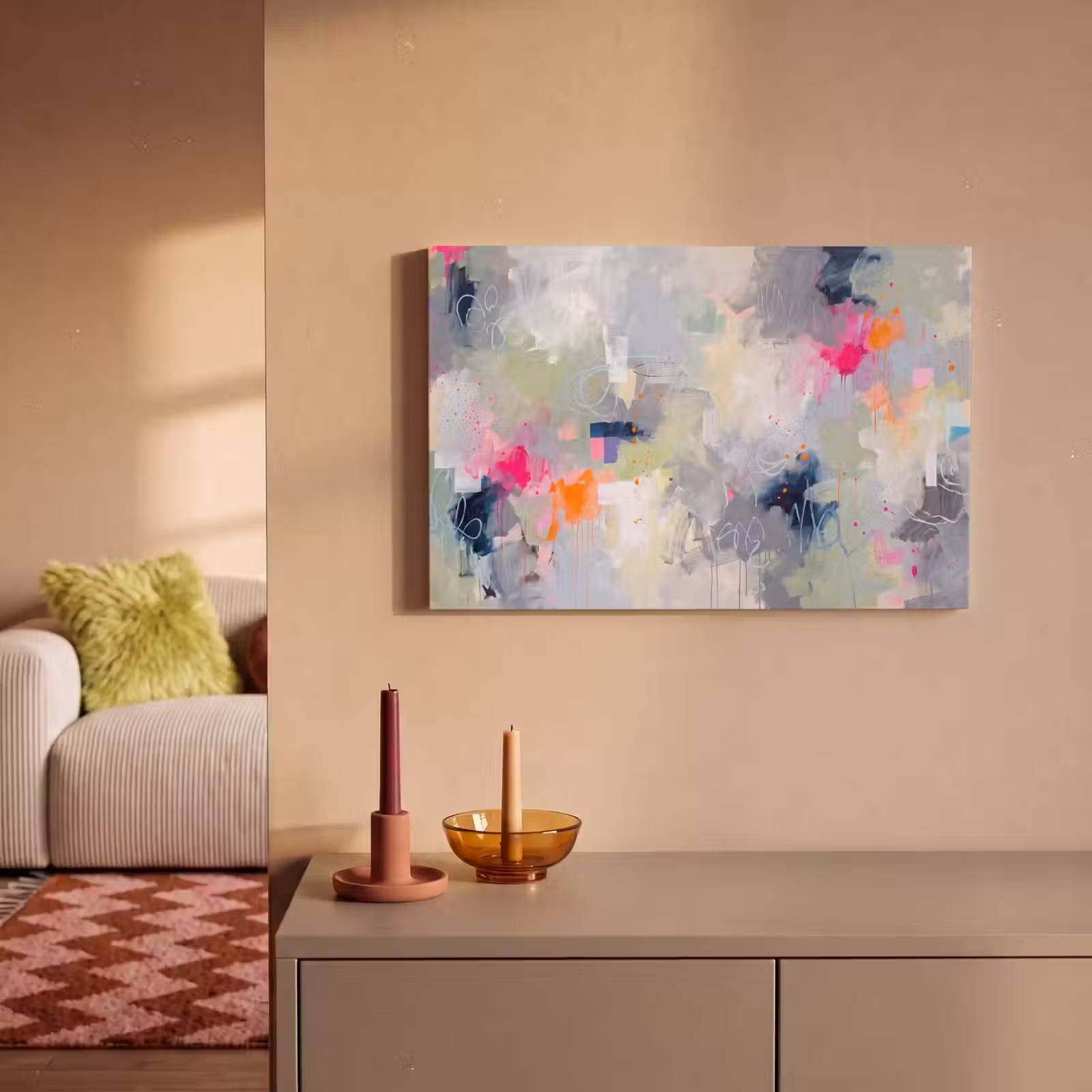 Canvas schilderij - Abstract - Kleurrijk - Modern - Kunst — 1