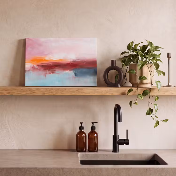 Canvas schilderij - Abstract - Kleuren - Modern - Kunst - Roze — 2