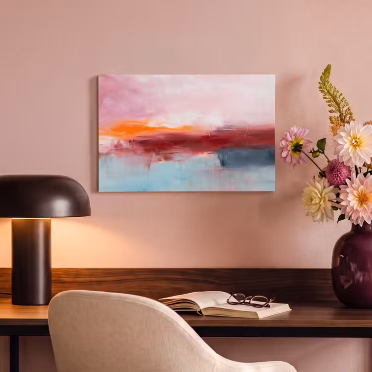 Canvas schilderij - Abstract - Kleuren - Modern - Kunst - Roze — 3