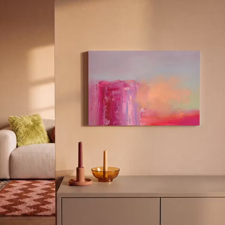 Canvas schilderij - Abstract - Kleuren - Modern - Roze — 1