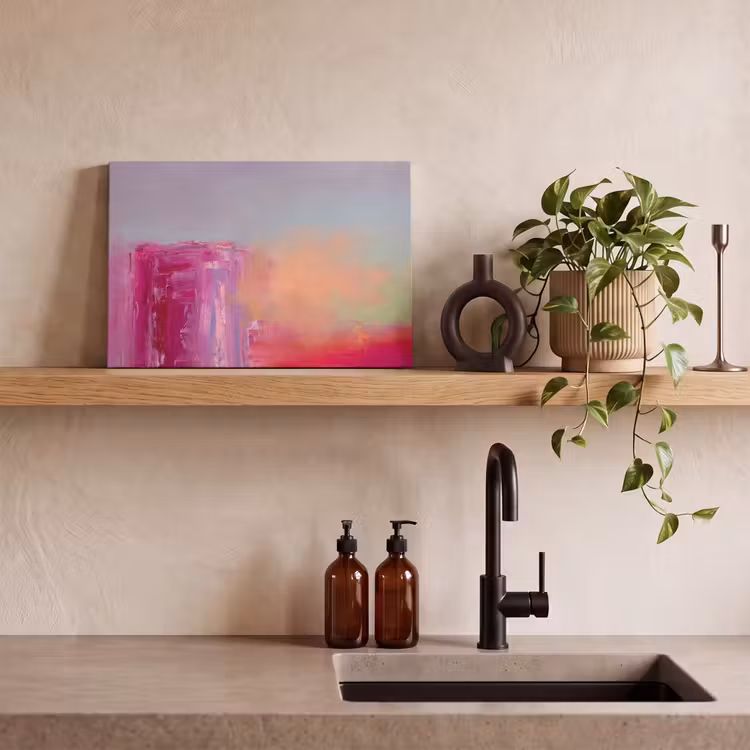 Canvas schilderij - Abstract - Kleuren - Modern - Roze — 2