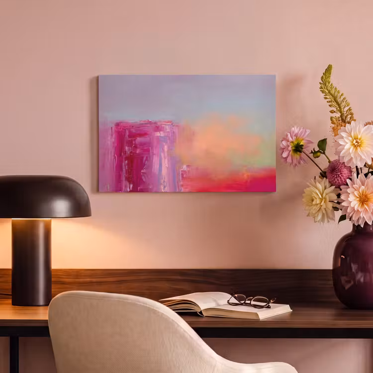 Canvas schilderij - Abstract - Kleuren - Modern - Roze — 3