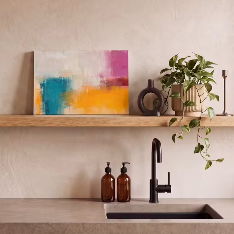 Canvas schilderij - Abstract - Kleurrijk - Modern - Kunst - Oranje — 2