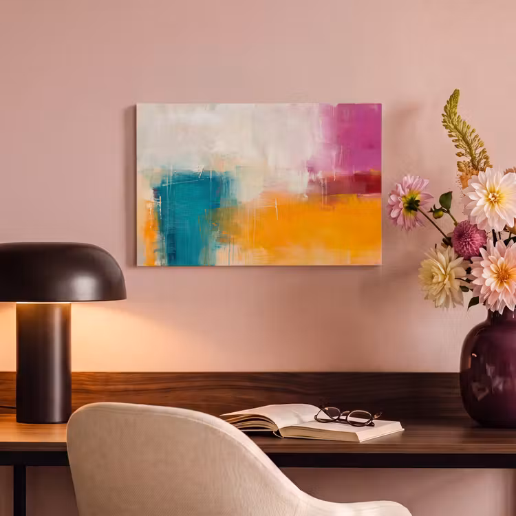 Canvas schilderij - Abstract - Kleurrijk - Modern - Kunst - Oranje — 3