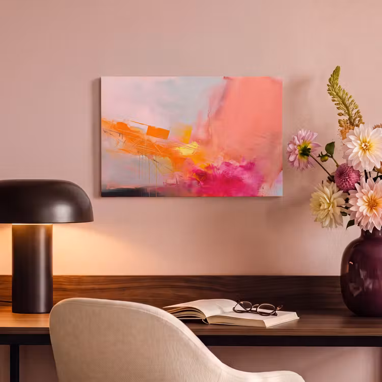 Canvas schilderij - Abstract - Kleurrijk - Modern - Roze — 3