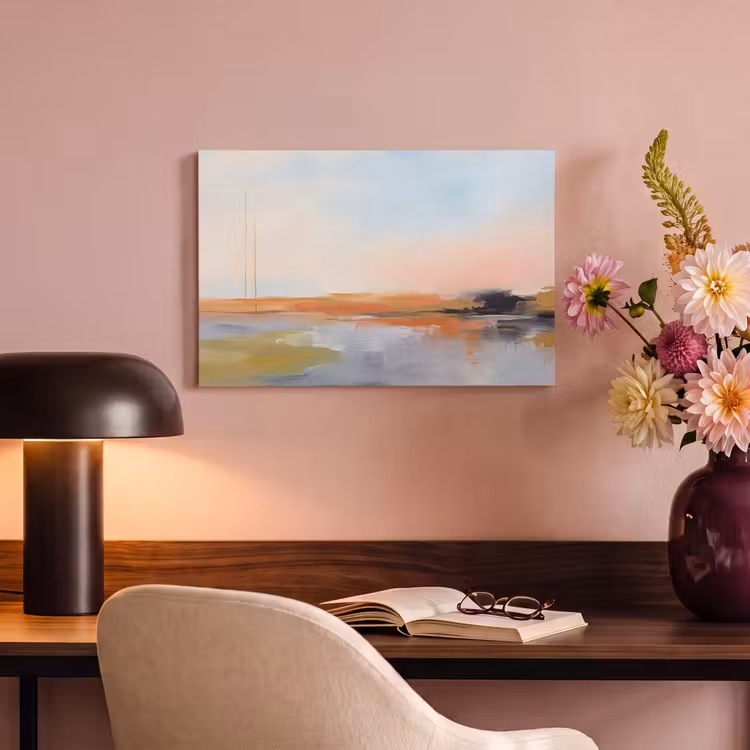 Canvas schilderij - Abstract - Landschap - Horizon - Modern - Kleurrijk — 3