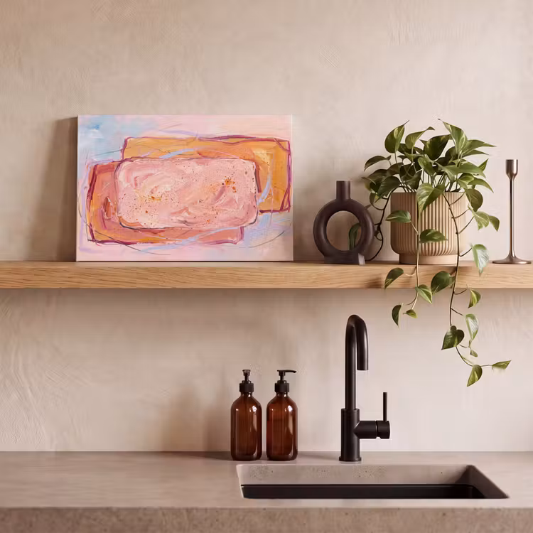 Canvas schilderij - Abstract - Vormen - Modern - Roze — 2