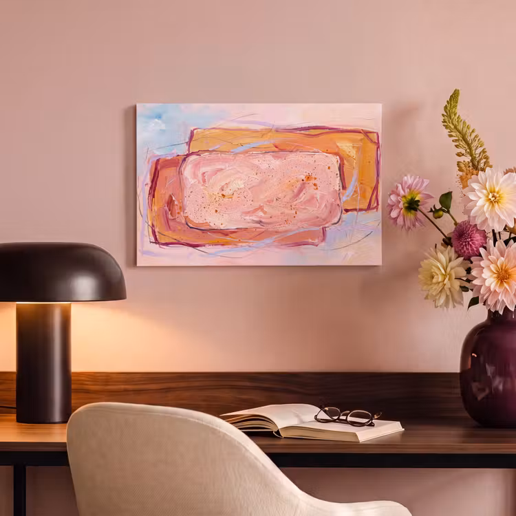 Canvas schilderij - Abstract - Vormen - Modern - Roze — 3