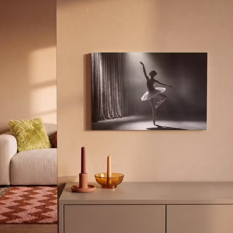 Canvas schilderij - Danser - Podium - Zwart-wit - Kunst - Klassiek — 2