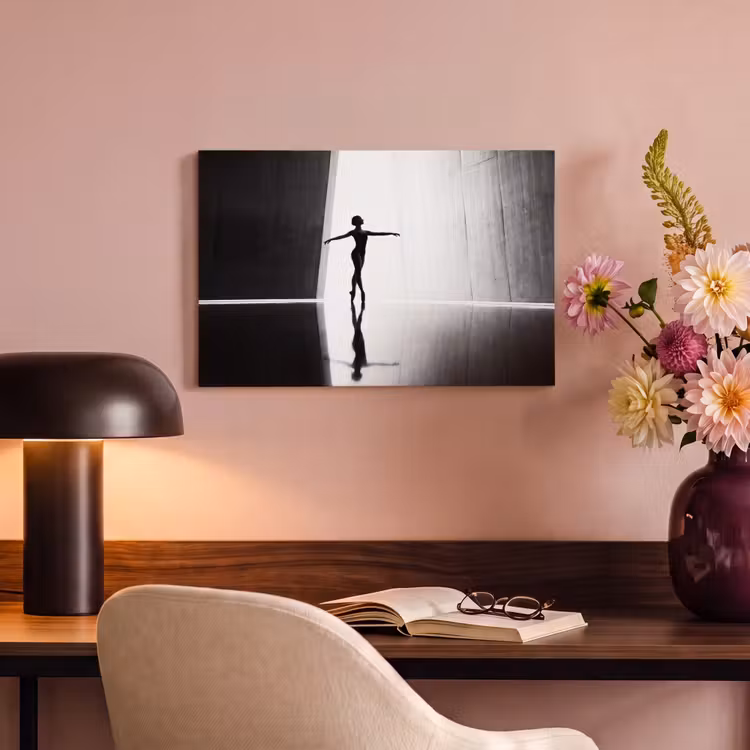 Canvas schilderij - Danser - Silhouette - Kunst - Modern - Zwart-wit — 4