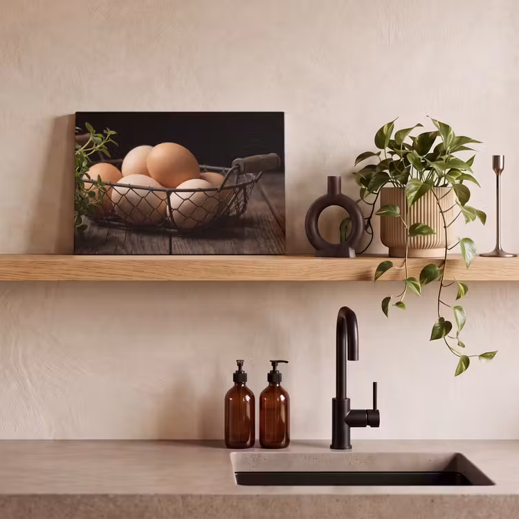 Canvas schilderij - Eieren - Mand - Eten — 2