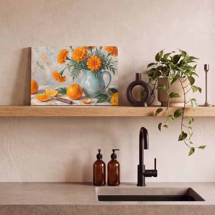 Canvas schilderij - Eten - Oranje - Kunst — 2