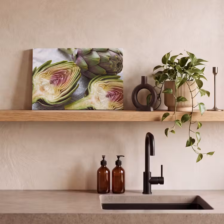 Canvas schilderij - Artisjok - Doorgesneden - Eten — 2