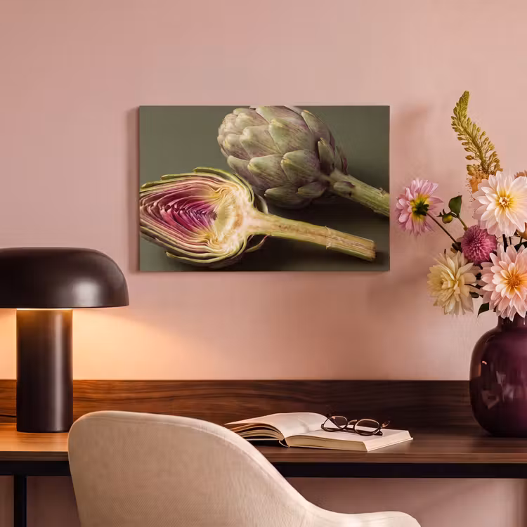 Canvas schilderij - Artisjok - Paars - Voedsel — 3