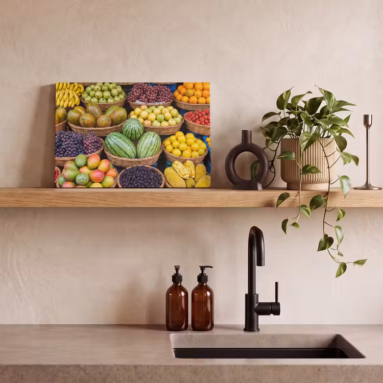Canvas schilderij - Fruit - Markt - Kleurrijk — 2