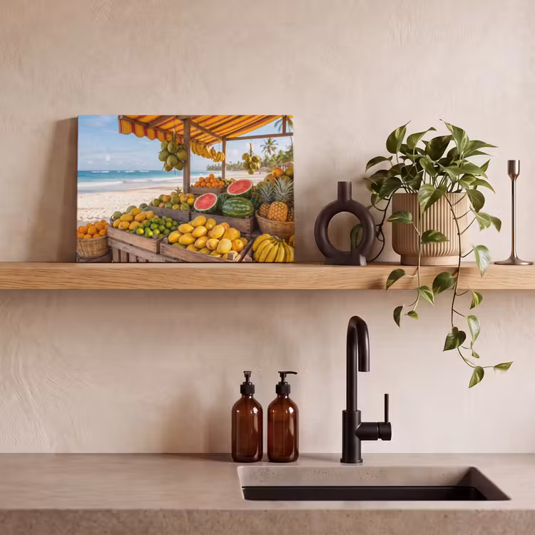 Canvas schilderij - Fruit - Strand - Tropisch — 2
