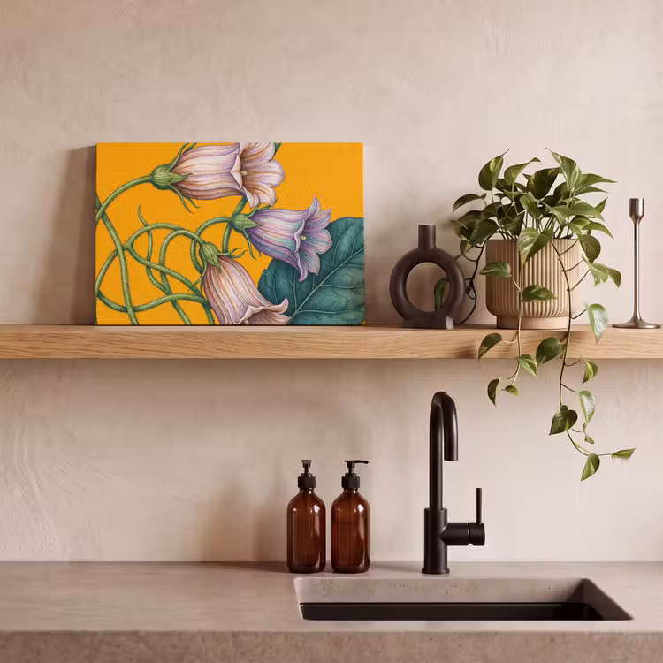 Canvas schilderij - Bloemen - Botanisch - Geel — 2