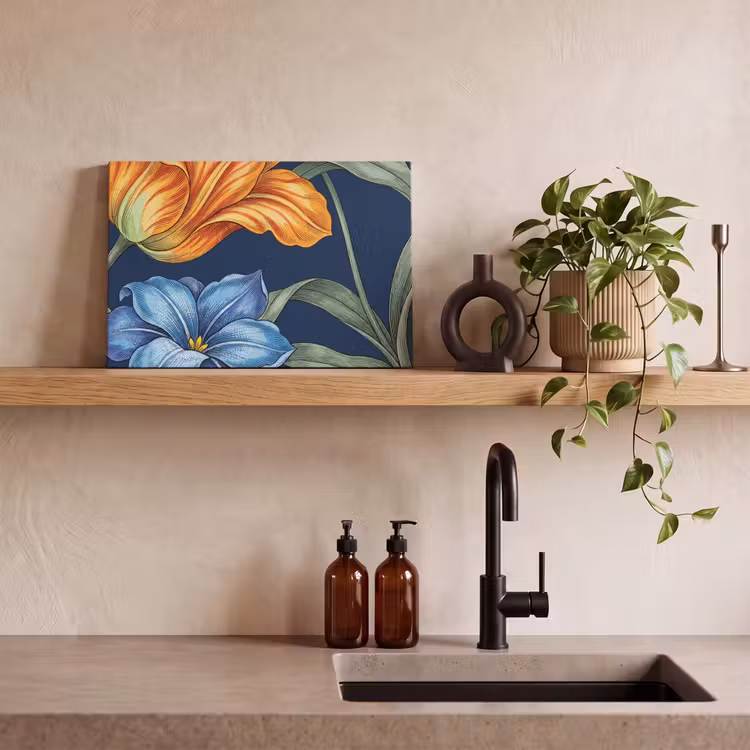 Canvas schilderij - Bloemen - Botanisch - Patroon — 2