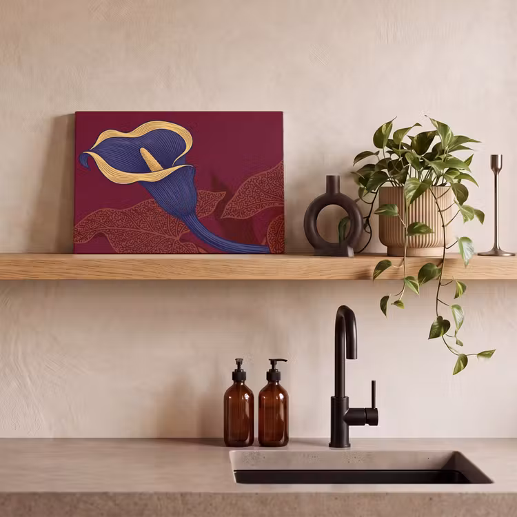 Canvas schilderij - Bloemen - Modern - Paars — 2