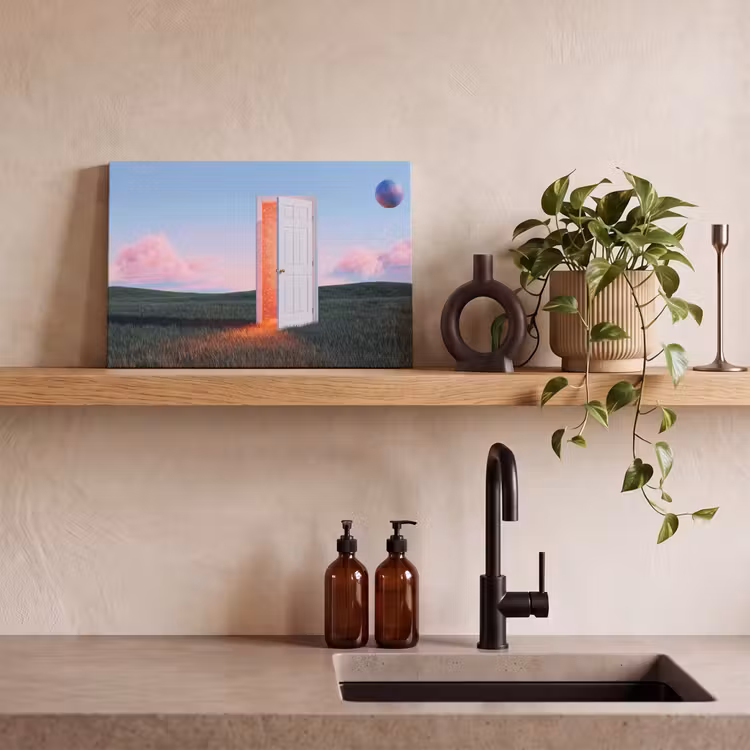 Canvas schilderij - Deur - Fantasie - Ruimte — 2