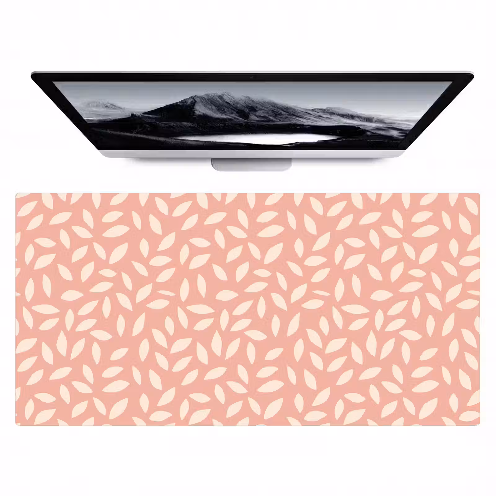 Bureau onderlegger - Roze - Bladeren - Speels - Patroon — 1