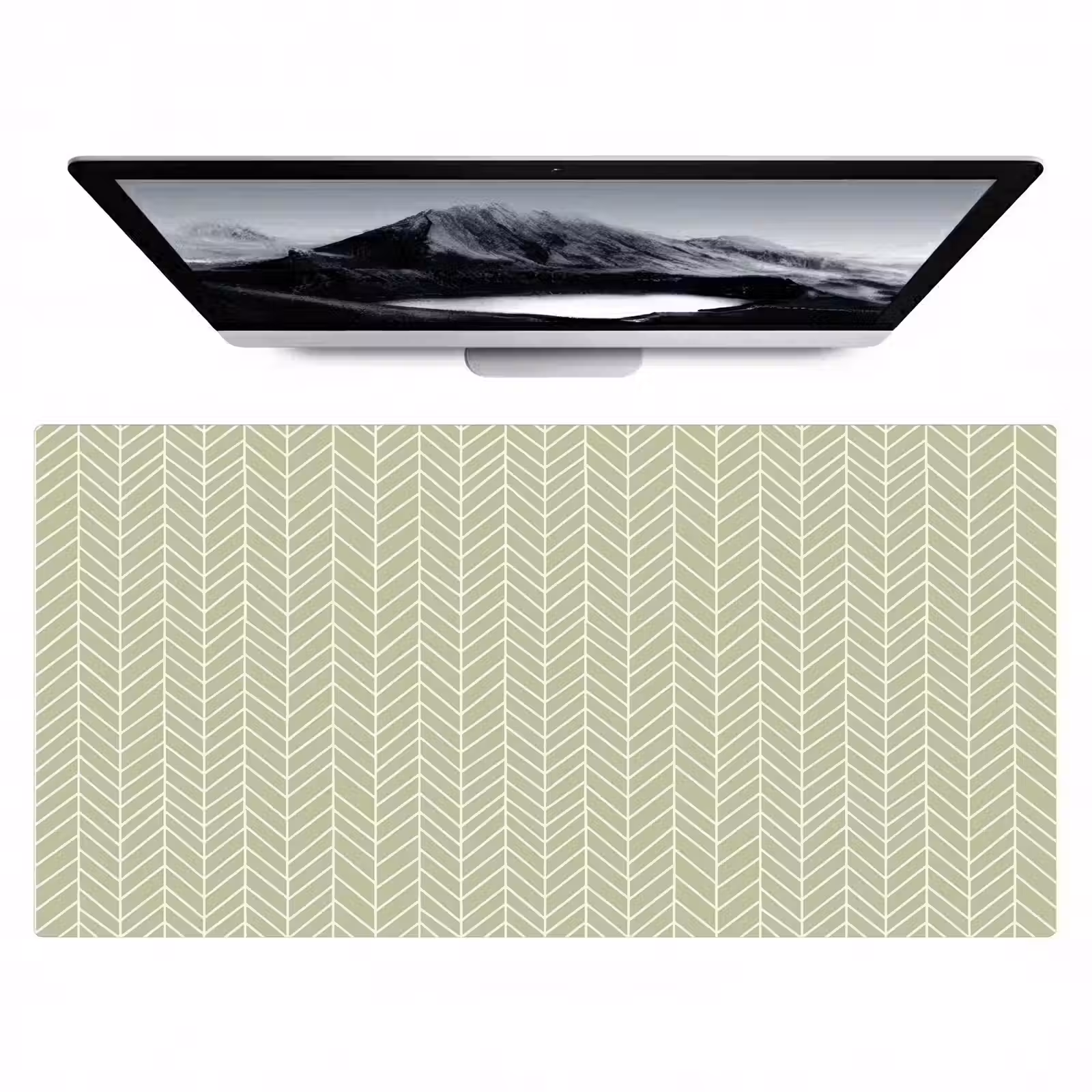 Bureau onderlegger - Saliegroen - Visgraat - Geometrisch - Patroon — 1