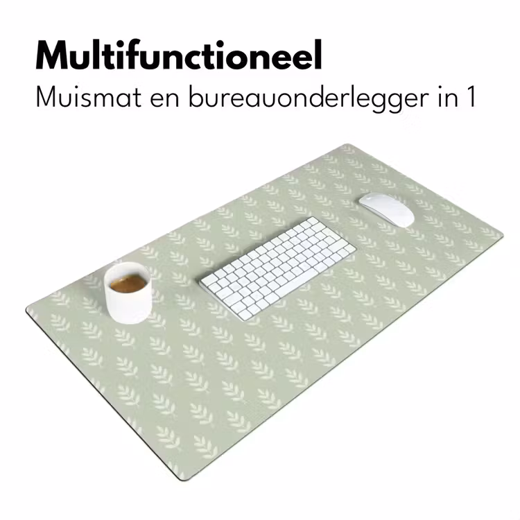 Bureau onderlegger - Saliegroen - Botanisch - Takjes - Minimalistisch - Patroon — 7