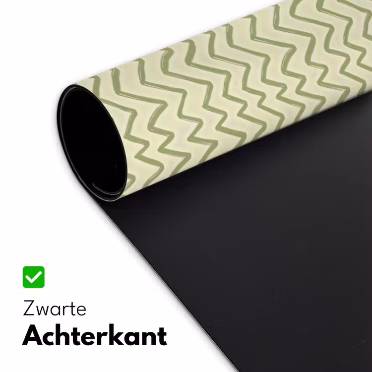 Bureau onderlegger - Saliegroen - Zigzag - Handgetekend - Patroon — 5