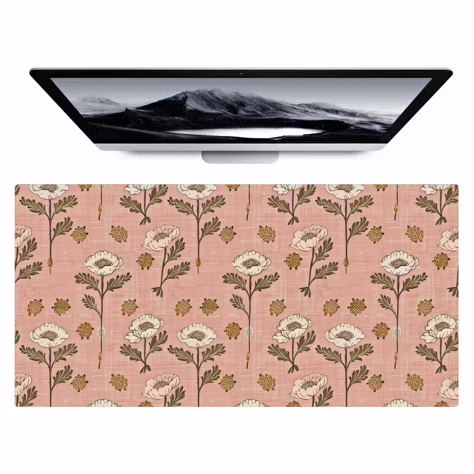 Bureau onderlegger - Roze - Bloemen - Vintage - Textuur — 1