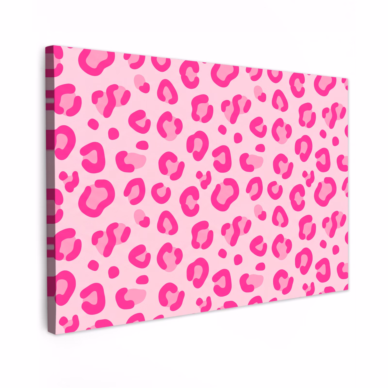 Canvas schilderij - Dierenprint - Patroon - Abstract - Modern - Roze — 1